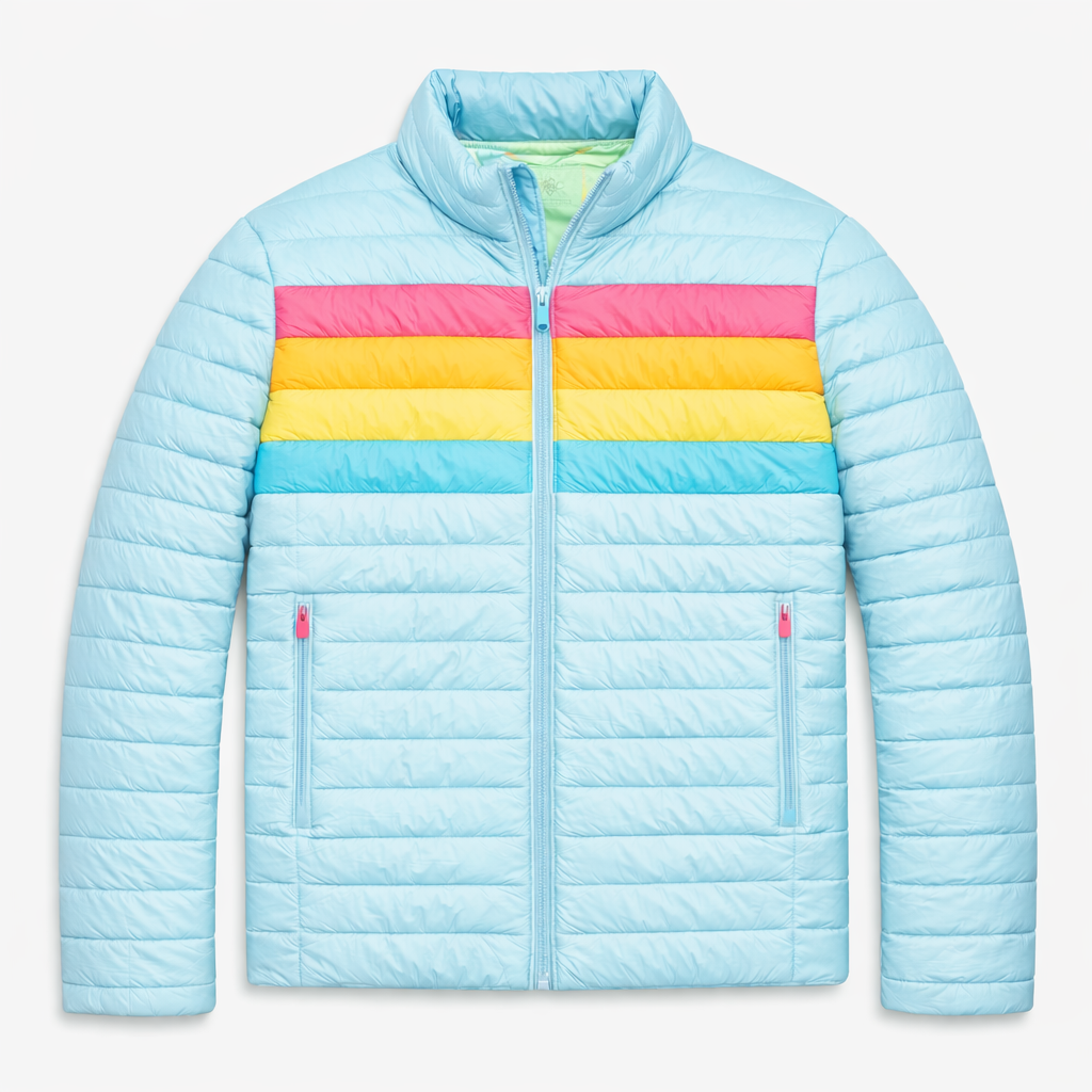 Vinicunca Unisex Down Puffer Jacket - Coastal Sunrise