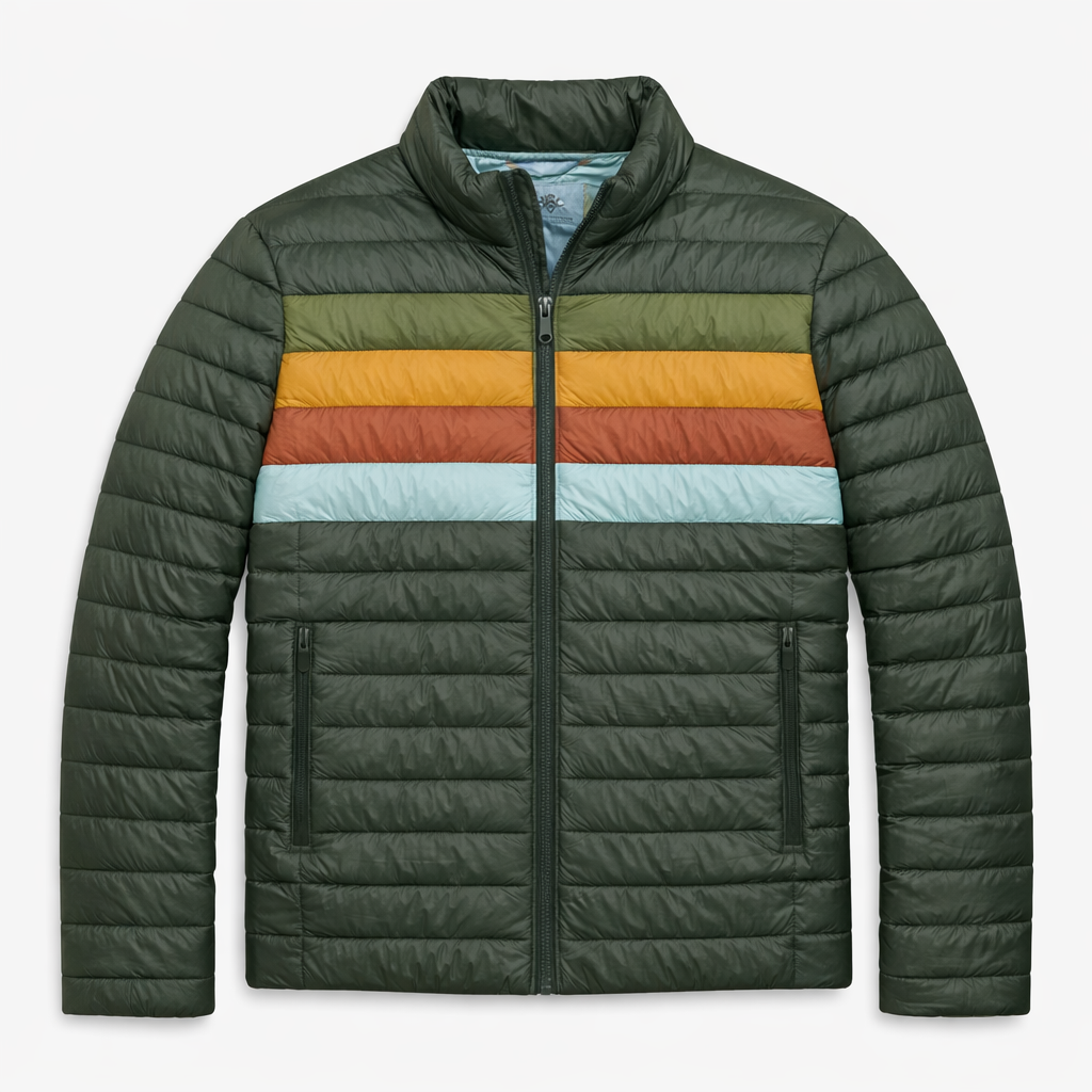 Vinicunca Unisex Down Puffer Jacket - Forest Retro