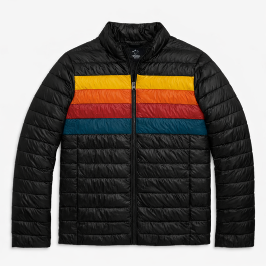 Vinicunca Fuega Unisex Down Puffer Jacket - Vintage Retro