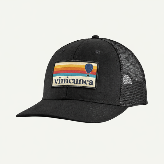 Vinicunca P-6 Logo Trucker Hat - Black