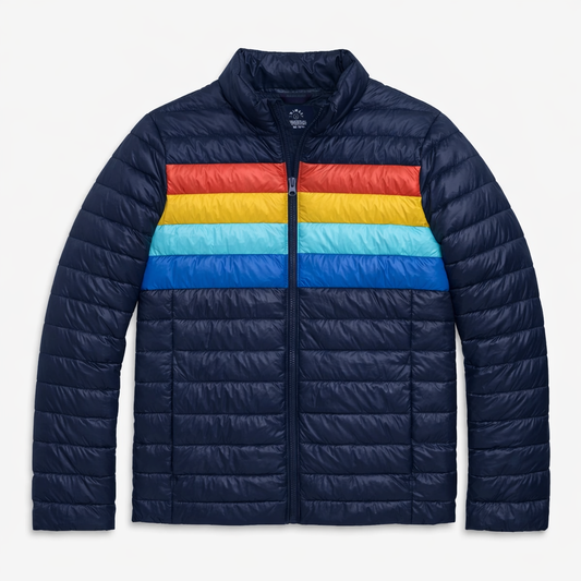 Vinicunca Unisex Down Puffer Jacket - Sunset Horizon